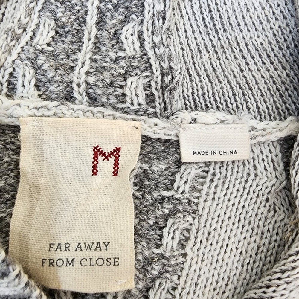 Anthropologie Far Away From Close Women's M Boho Lightweight Hooded Linen Wool - Picture 9 of 10